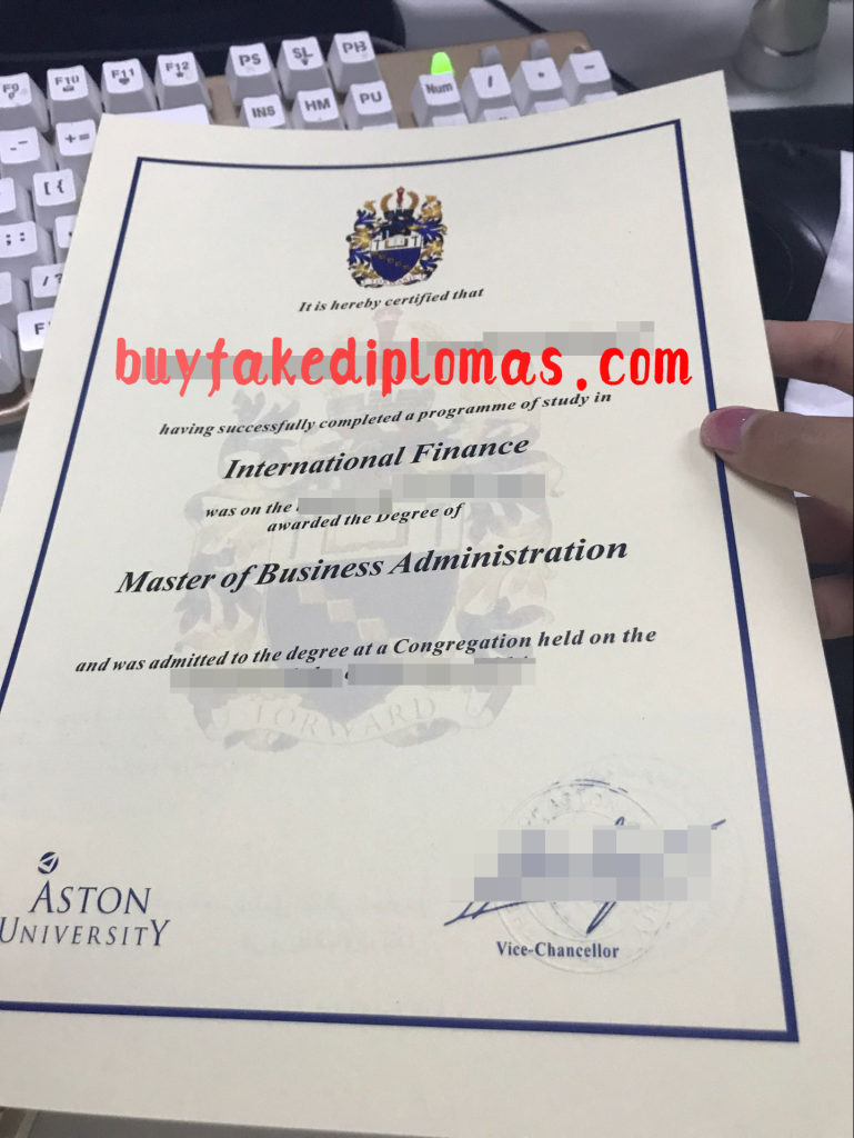 Aston Business School Degree, Buy Fake Aston Business School Degree