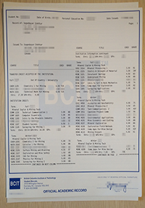 BRITISH COLUMBIA INSTITUTE OF TECHNOLOGY Transcript, Buy Fake BRITISH COLUMBIA INSTITUTE OF TECHNOLOGY Transcript