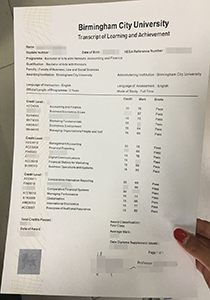 Birmingham City University Transcript, Buy Fake Birmingham City University Transcript