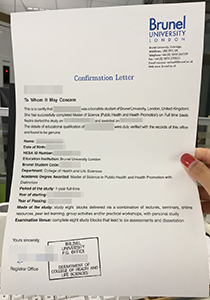 Brunel University Document, Buy Fake Brunel University Document