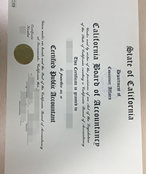 Obtain Fake Certified Public Accountant California Certificate