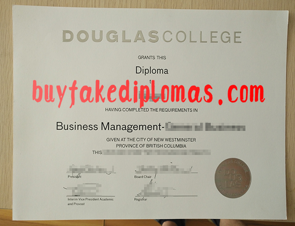 Douglas College Diploma, Buy Fake Douglas College Diploma