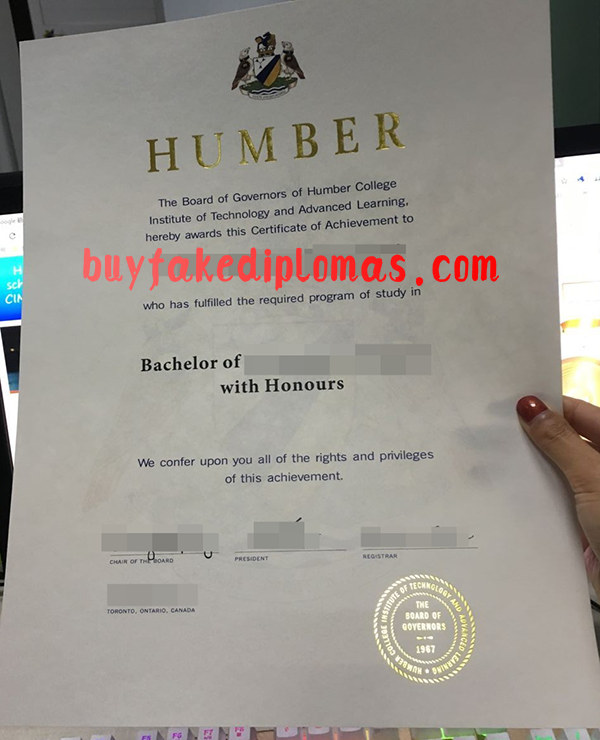 Humber College Degree, Buy Fake Humber College Degree