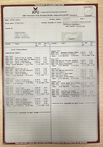 Kwantlen Polytechnic University Transcript, Buy Fake Kwantlen Polytechnic University Transcript