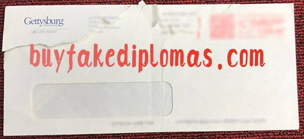 Gettysburg College Envelope, Buy Fake Gettysburg College Envelope