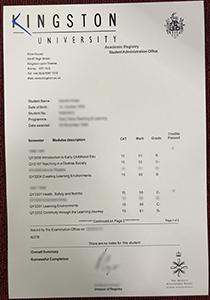 Kingston University Transcript, Buy Fake Kingston University Transcript