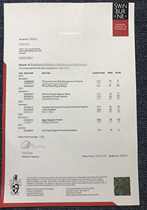 Swinburne University of Technology Transcript, Buy Fake Swinburne University of Technology Transcript