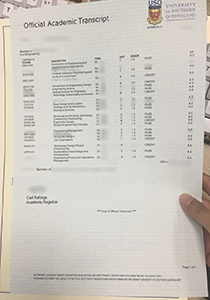 Fake University Of Southern Queensland Transcript