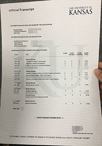 University of Kansas Transcript, Buy Fake University of Kansas Transcript