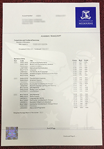 University of Melbourne Transcript, Buy Fake University of Melbourne Transcript