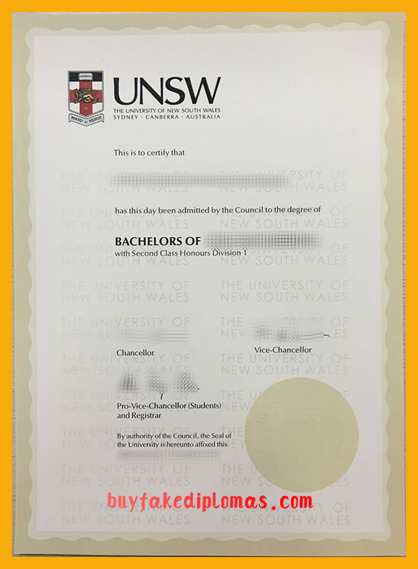 University of New South Wales Degree, Buy Fake University of New South Wales Degree