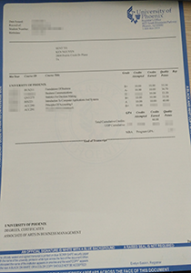 University of Phoenix Transcript, Buy Fake University of Phoenix Transcript