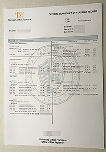 University of San Francisco Transcript, Buy Fake University of San Francisco Transcript