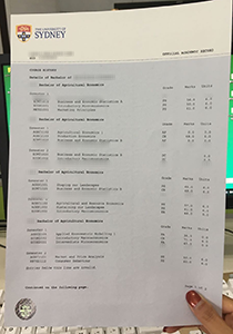 University of Sydney Transcript, Buy Fake University of Sydney Transcript