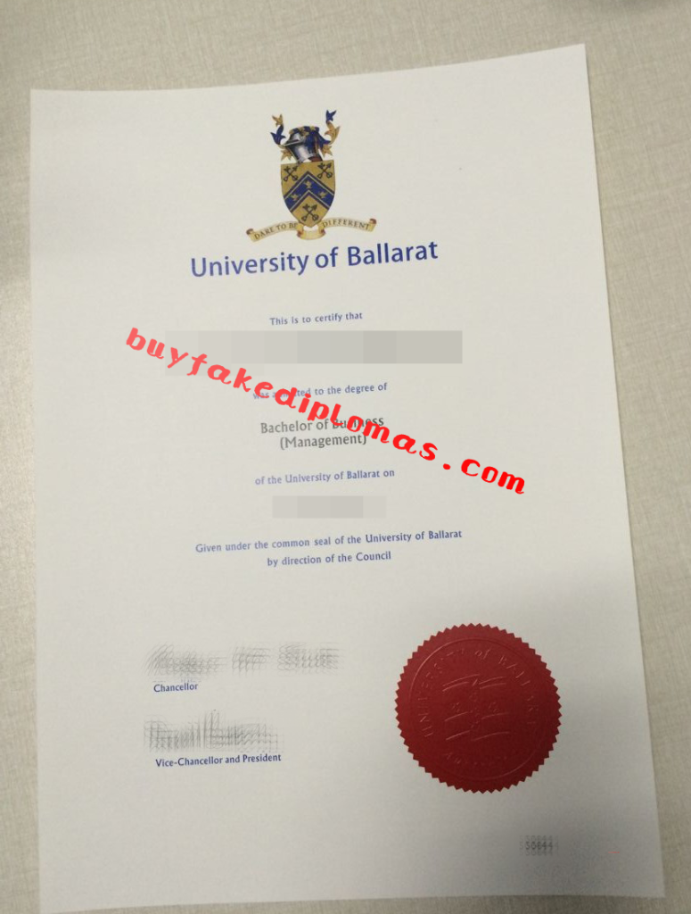 University of Ballarat Certificate, Buy Fake University of Ballarat Certificate