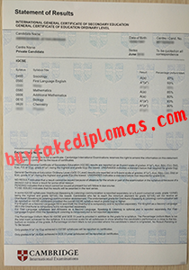 Cambridge Statements of Results Transcript, buy fake Cambridge Statements of Results Transcript