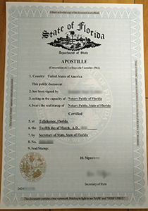 Florida Apostille Certificate, Buy Fake Florida Apostille Certificate
