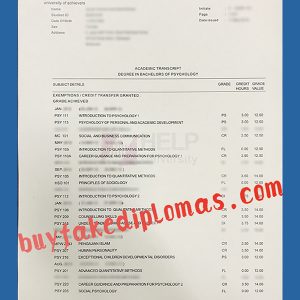 HELP University Transcript, Fake HELP University Transcript