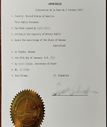 Buy Fake Kansas Apostille Certificate
