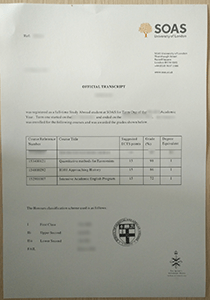 SOAS University of London Transcript, Buy Fake SOAS University of London Transcript