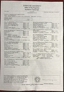 Syracuse University Transcript, Buy Fake Syracuse University Transcript