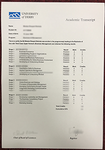 University of Derby Transcript, Buy Fake University of Derby Transcript
