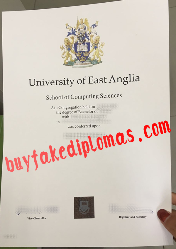 University of East Anglia Diploma, Buy Fake University of East Anglia Diploma