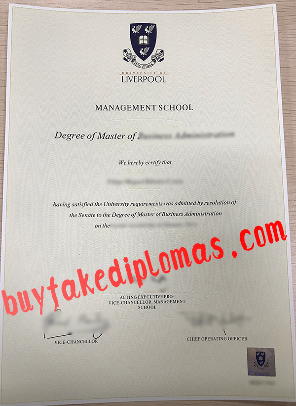 University of Liverpool Diploma, Buy Fake University of Liverpool Diploma
