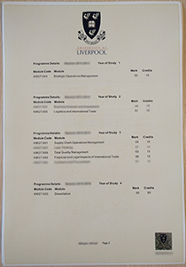 University of Liverpool Transcript, Buy Fake University of Liverpool Transcript