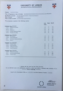 University of London International Programmes Transcript, buy fake University of London International Programmes Transcript