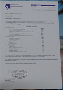 University of Southampton Transcript, Buy Fake University of Southampton Transcript
