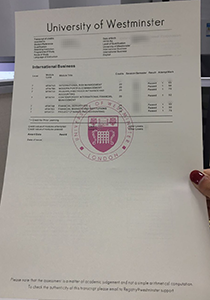 University of Westminster Transcript, Buy Fake University of Westminster Transcript