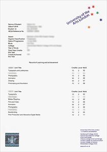 University of the Arts London Transcript, Buy Fake University of the Arts London Transcript