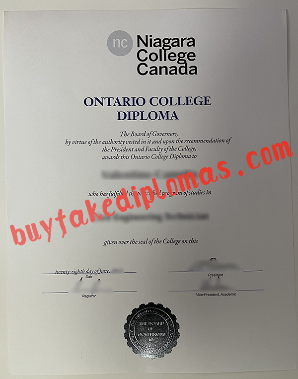Niagara college Canada Diploma, buy fake Niagara college Canada Diploma