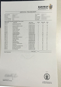 Sunway University Transcript, buy fake Sunway University Transcript