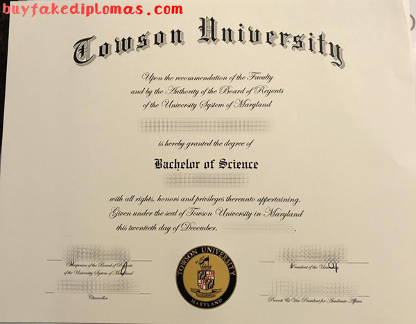 Towson University Degree, Buy Fake Towson University Degree