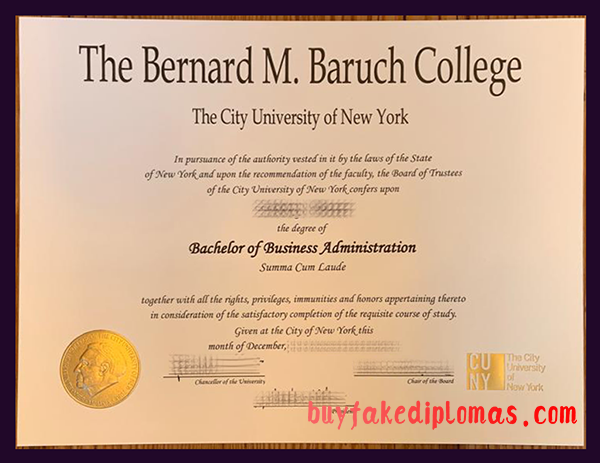 Bernard M. Baruch College Degree, Buy Fake Bernard M. Baruch College Degree