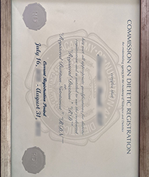 Commission On Dietetic Registration RDN Certificate
