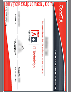 CompTIA A+ Certificate, Buy Fake CompTIA A+ Certificate