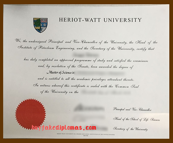 Heriot Watt University Degree, Buy Fake Heriot Watt University Degree
