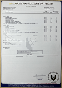 Singapore Management University Transcript, Buy Fake Singapore Management University Transcript