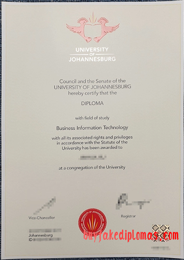 University of Johannesburg Diploma, Buy Fake University of Johannesburg Diploma