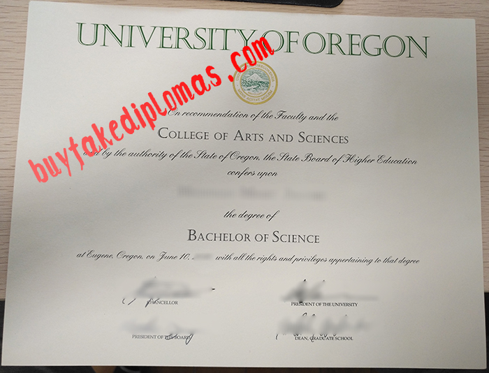 Fake University of Oregon Degree