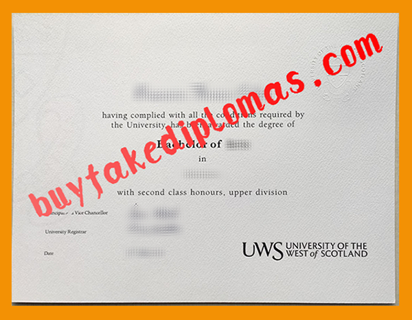 University of West of Scotland Degree, Buy Fake University of West of Scotland Degree