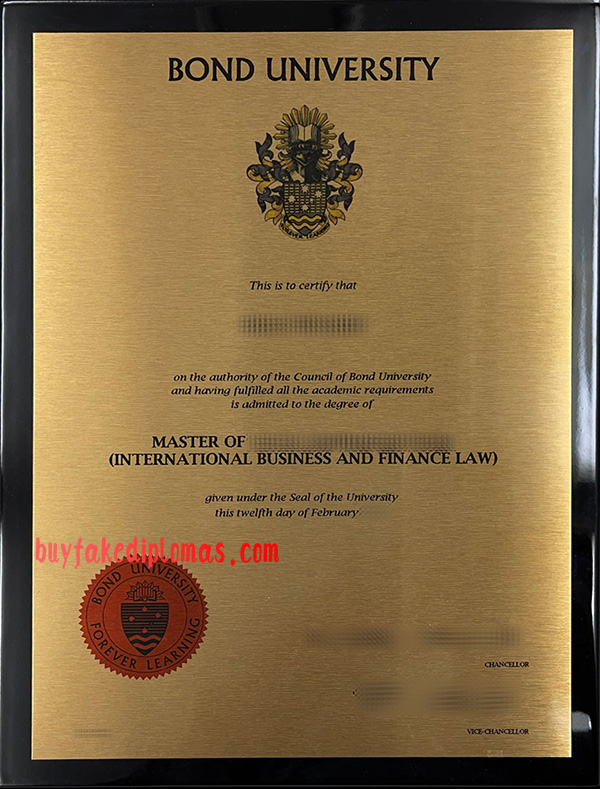 fake Bond University Degree