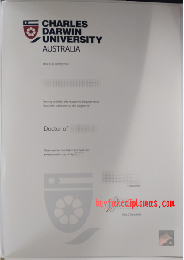 Charles Darwin University Degree, fake Charles Darwin University Degree