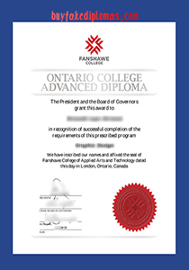 Fanshawe College Certificate, Buy Fake Fanshawe College Certificate
