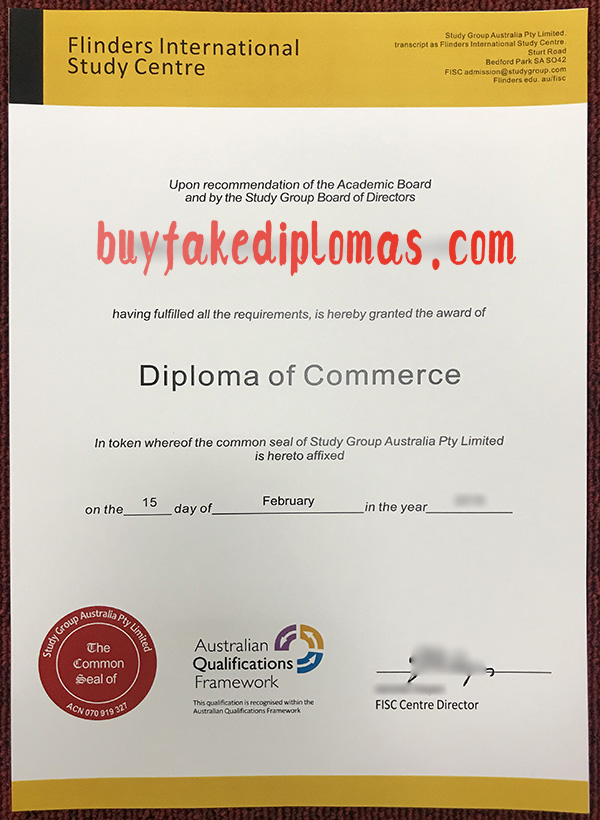 Flinders International Study Centre Diploma, Fake Flinders International Study Centre Diploma