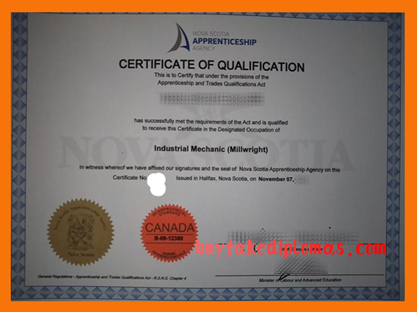 Industrial Mechanic Certificate of Qualification, Buy Fake Industrial Mechanic Certificate of Qualification