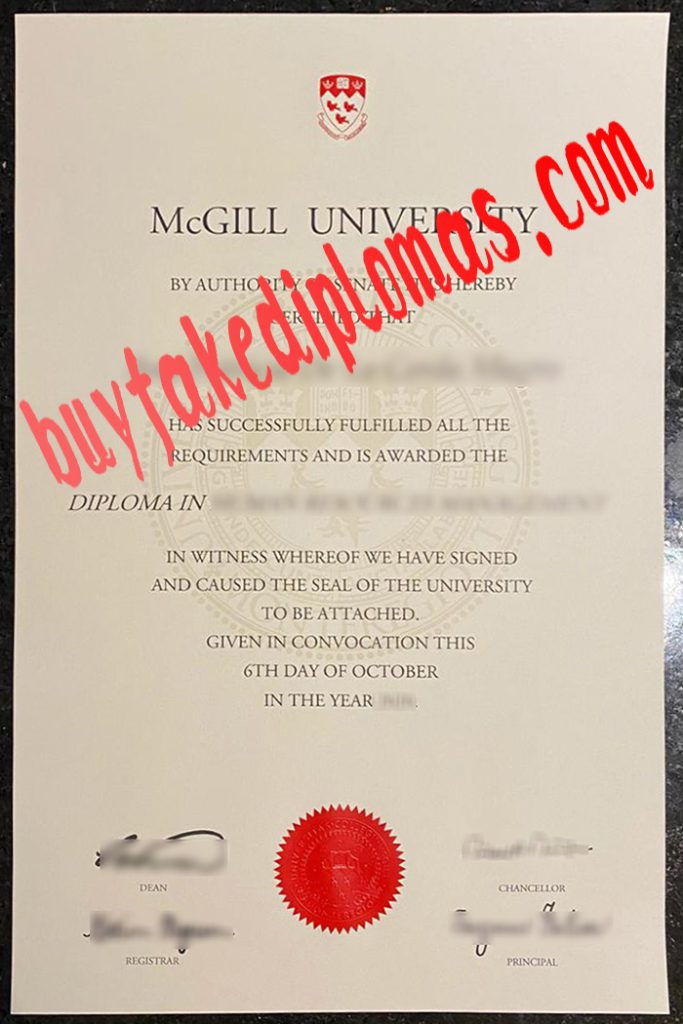 McGill University fake diploma